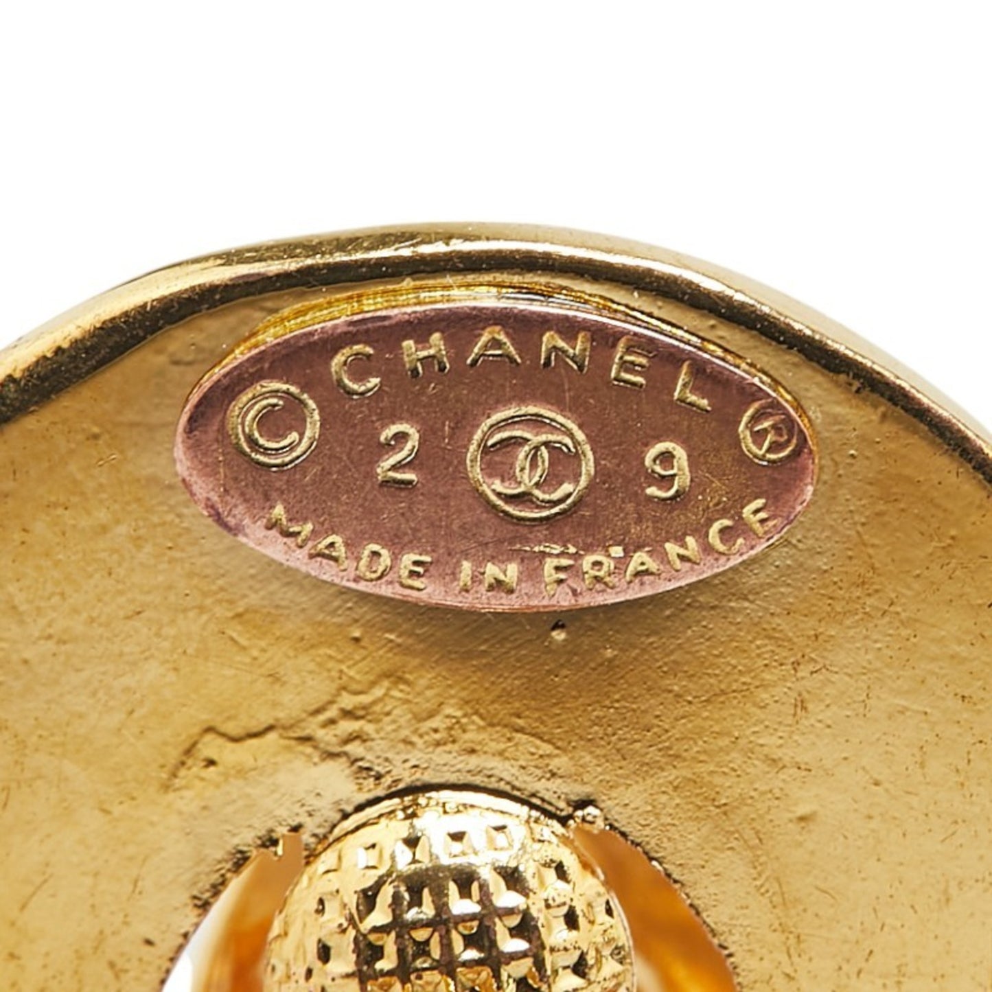Chanel Gold Gold Plated Coco Mark