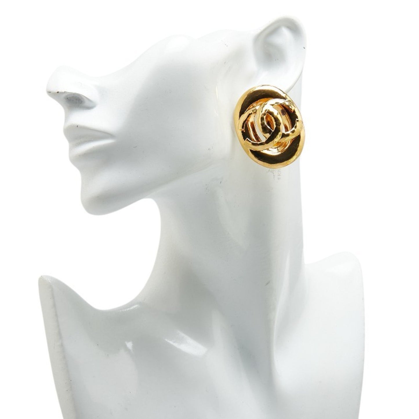 Chanel Gold Gold Plated Coco Mark