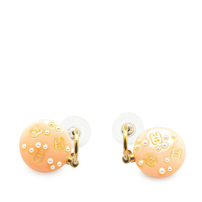 Chanel Pink Plastic Earring