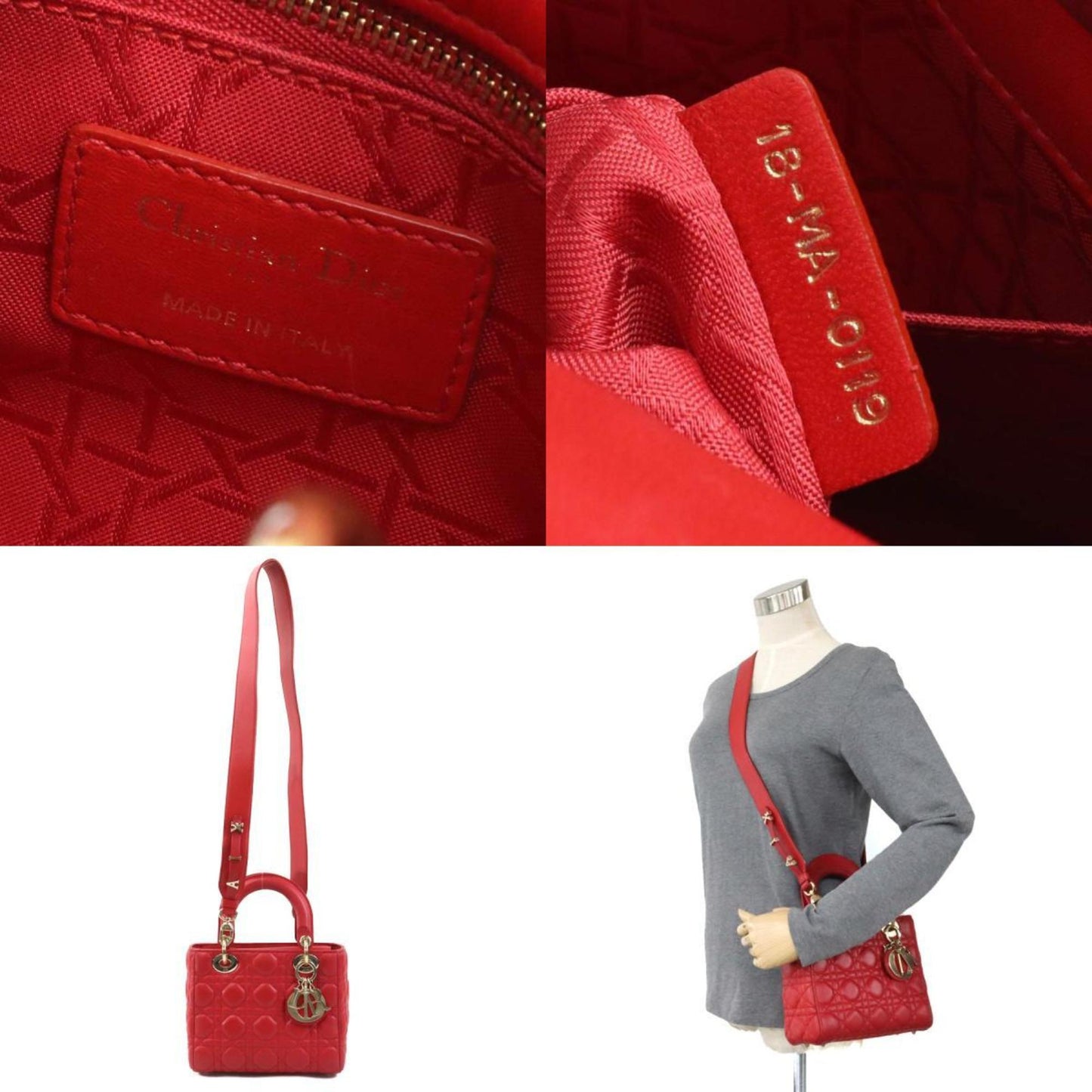 Dior Red Leather Lady Dior