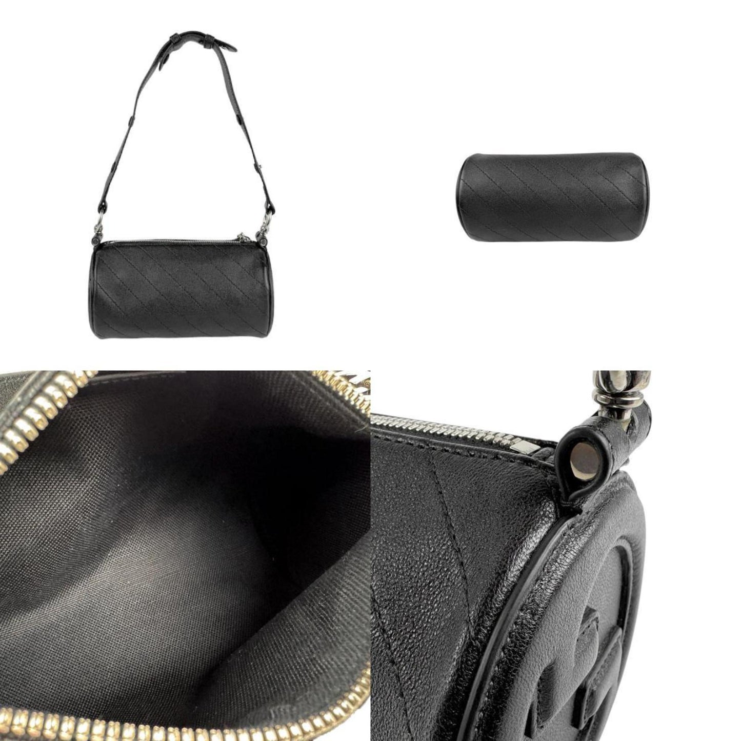 Gucci Black Leather Interlocking G