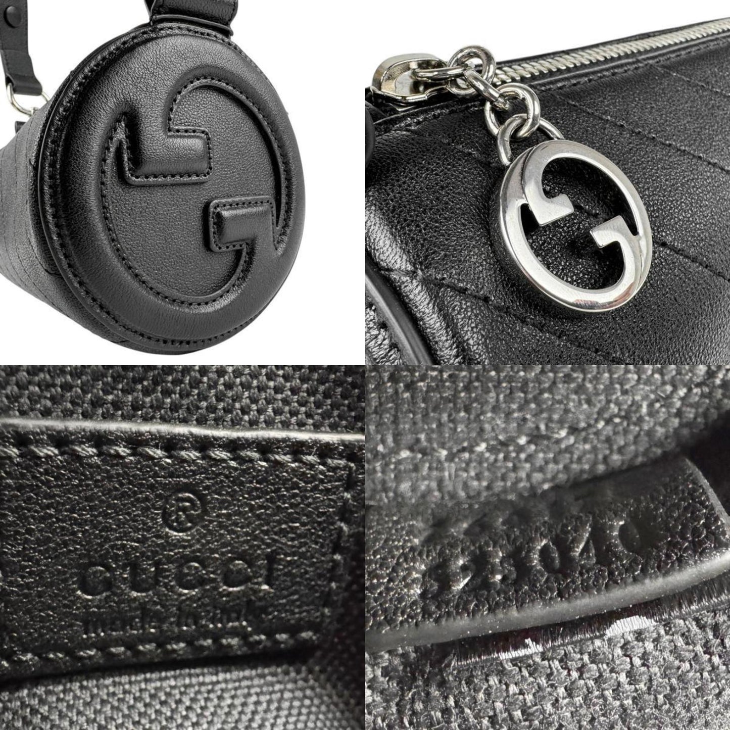 Gucci Black Leather Interlocking G