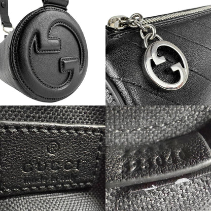 Gucci Black Leather Interlocking G