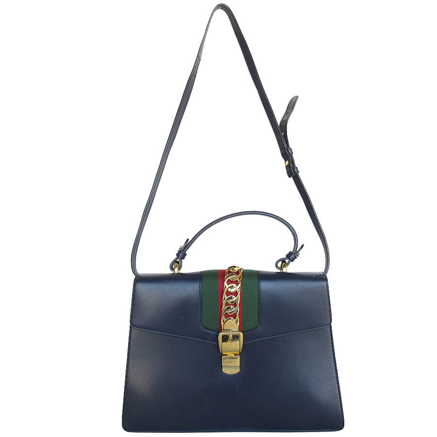 Gucci Blue Leather Sylvie