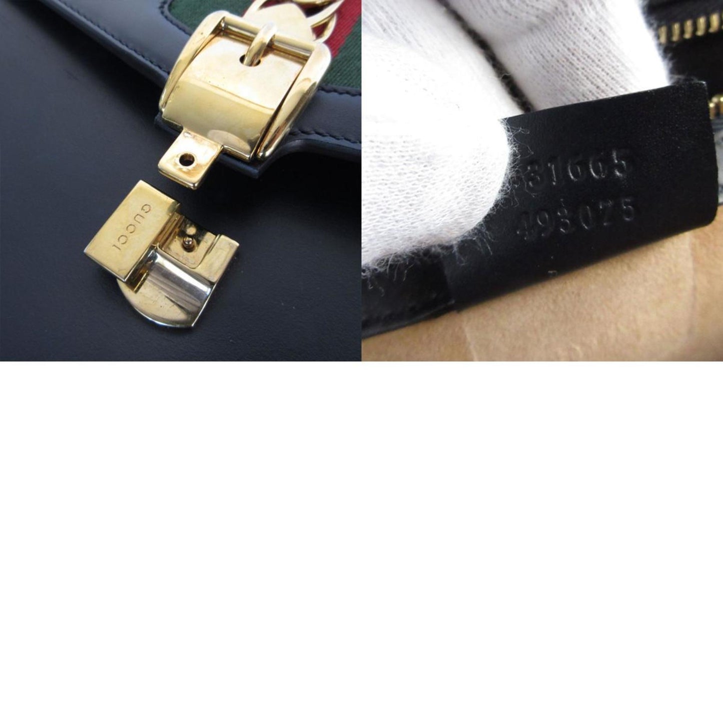 Gucci Blue Leather Sylvie