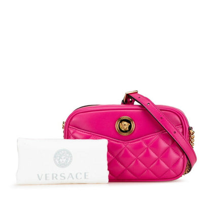 Versace Pink Leather Medusa