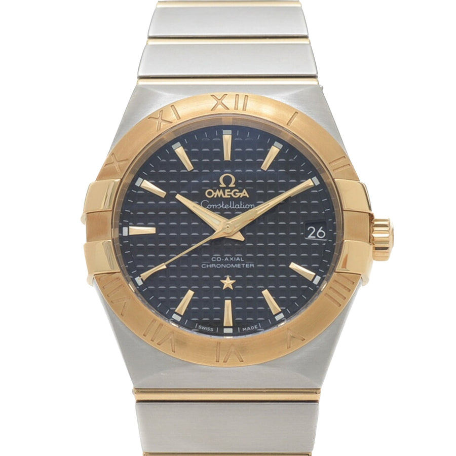 Omega Black Yellow Gold Constellation