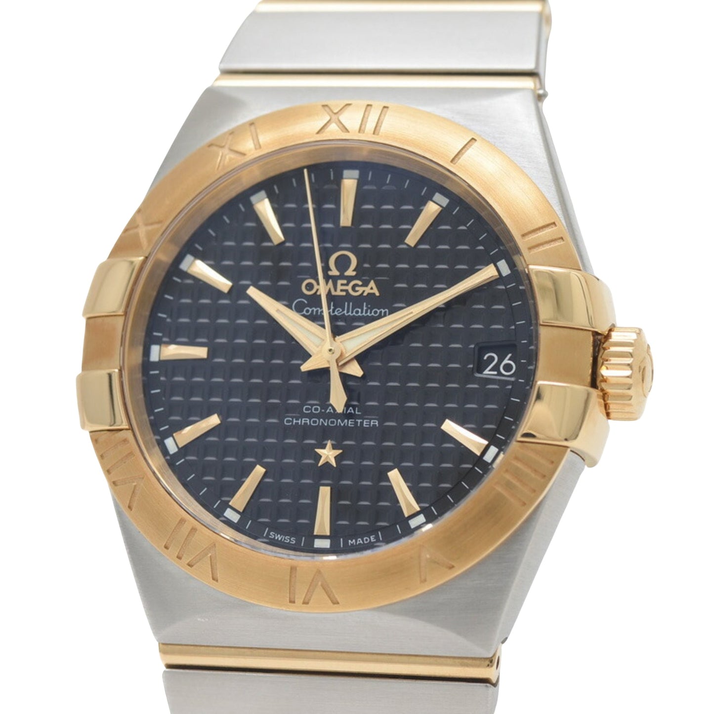 Omega Black Yellow Gold Constellation