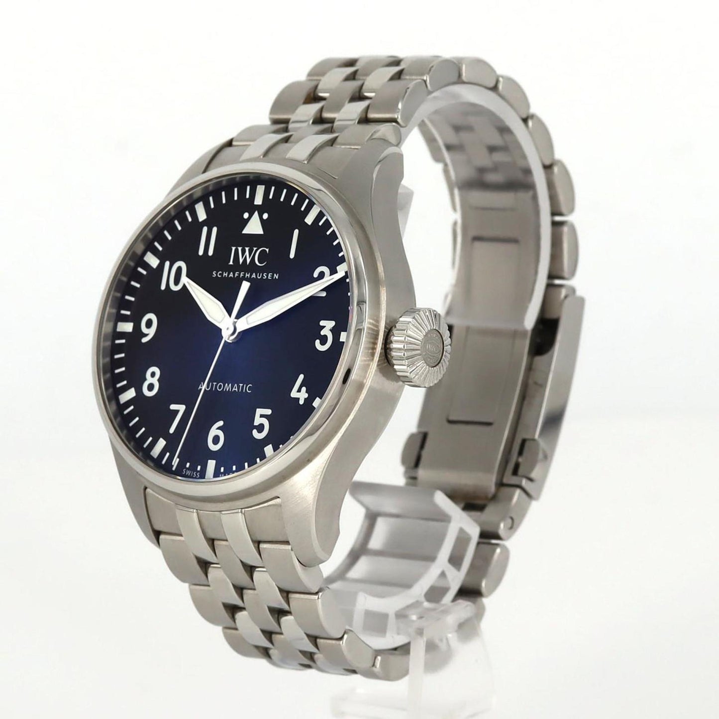 Iwc Schaffhausen Black Steel Watch