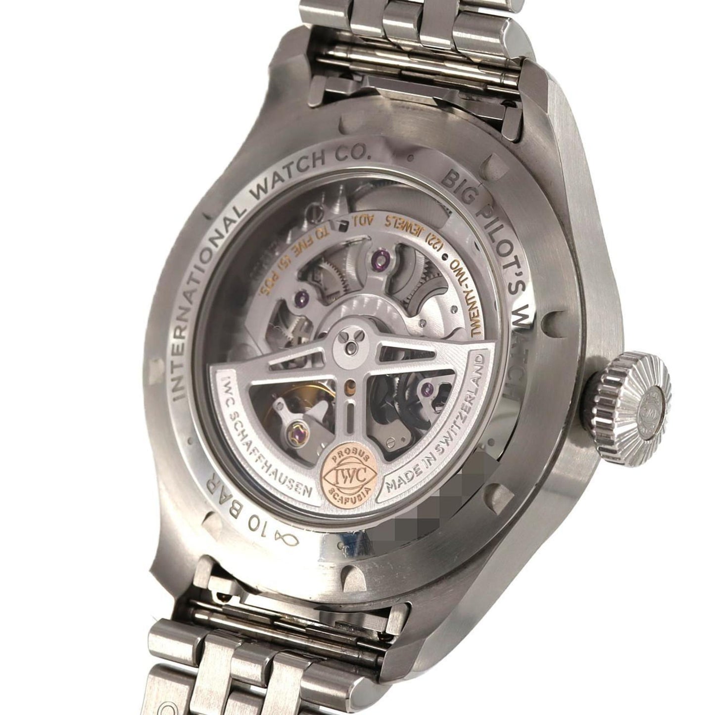Iwc Schaffhausen Black Steel Watch