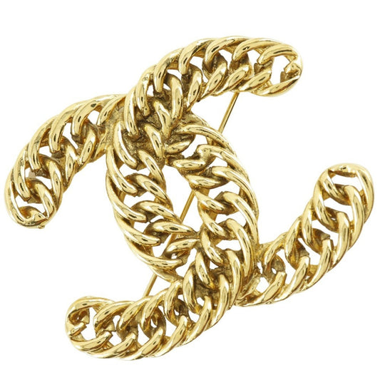 Chanel Gold Gold Plated Coco Mark