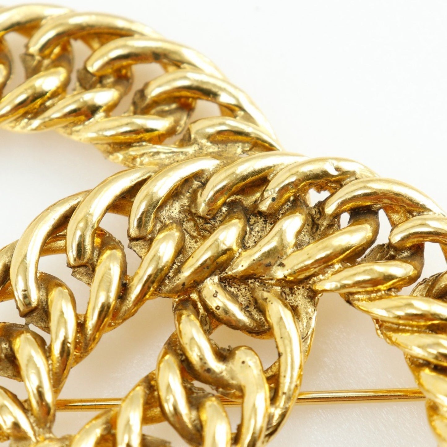 Chanel Gold Gold Plated Coco Mark