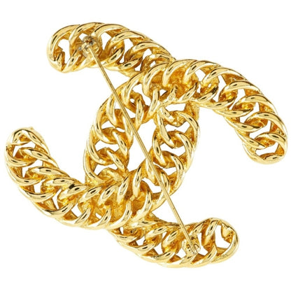Chanel Gold Gold Plated Coco Mark