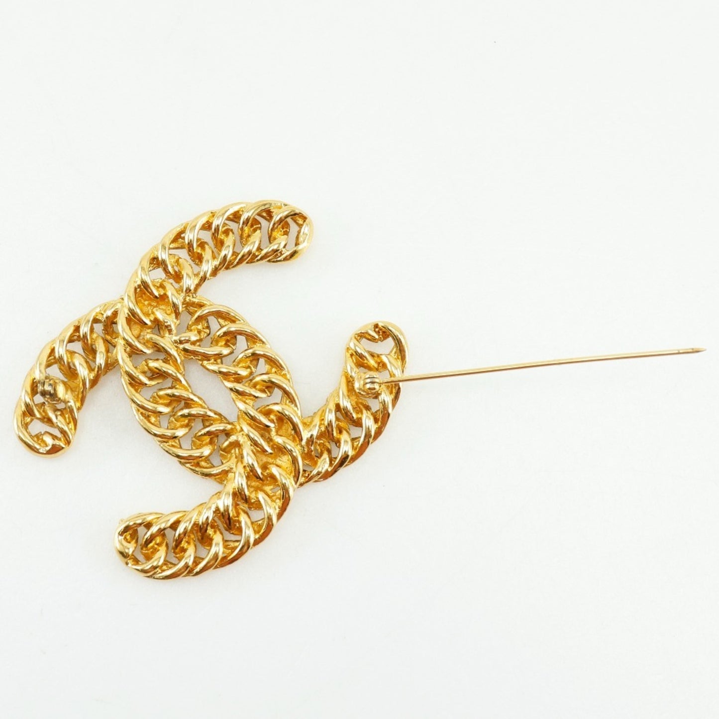 Chanel Gold Gold Plated Coco Mark