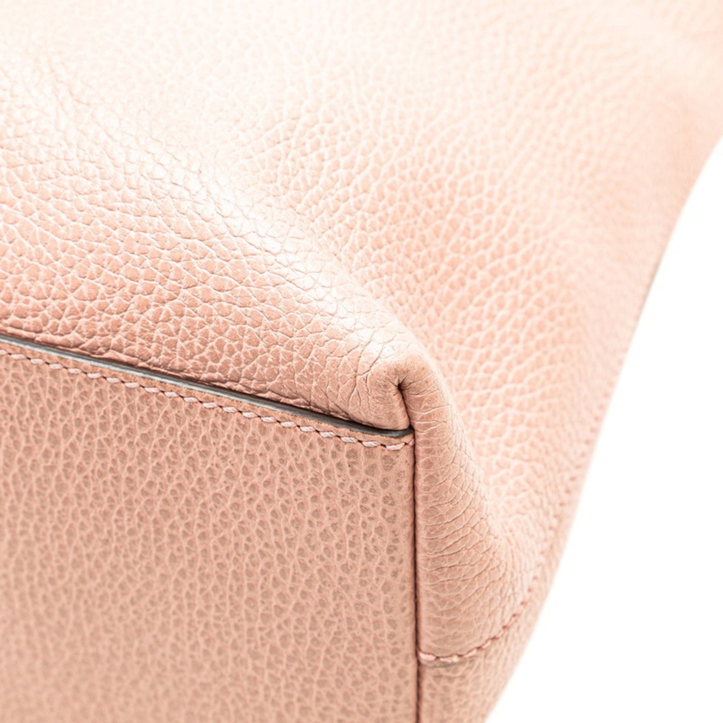 Gucci Pink Leather Bamboo