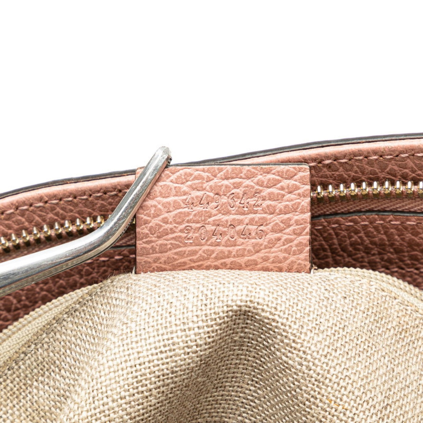 Gucci Pink Leather Bamboo