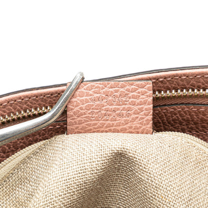 Gucci Pink Leather Bamboo