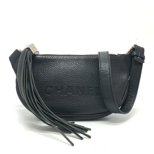Chanel Black Leather Tassel