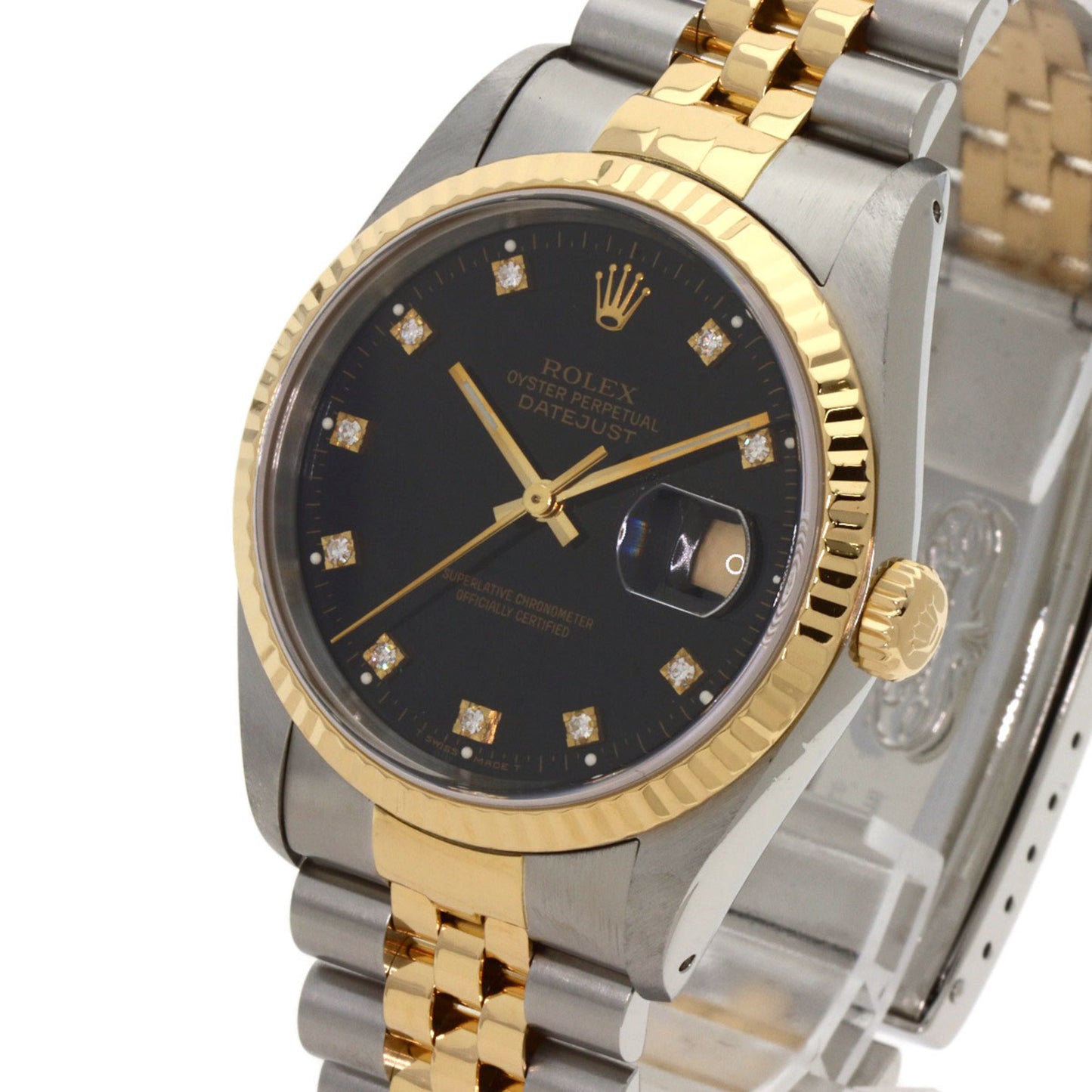 Rolex Black Gold And Steel Datejust 36mm