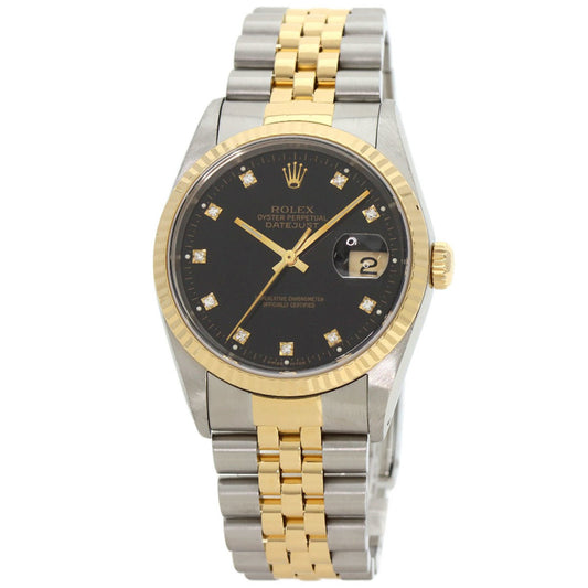 Rolex Black Gold And Steel Datejust 36mm