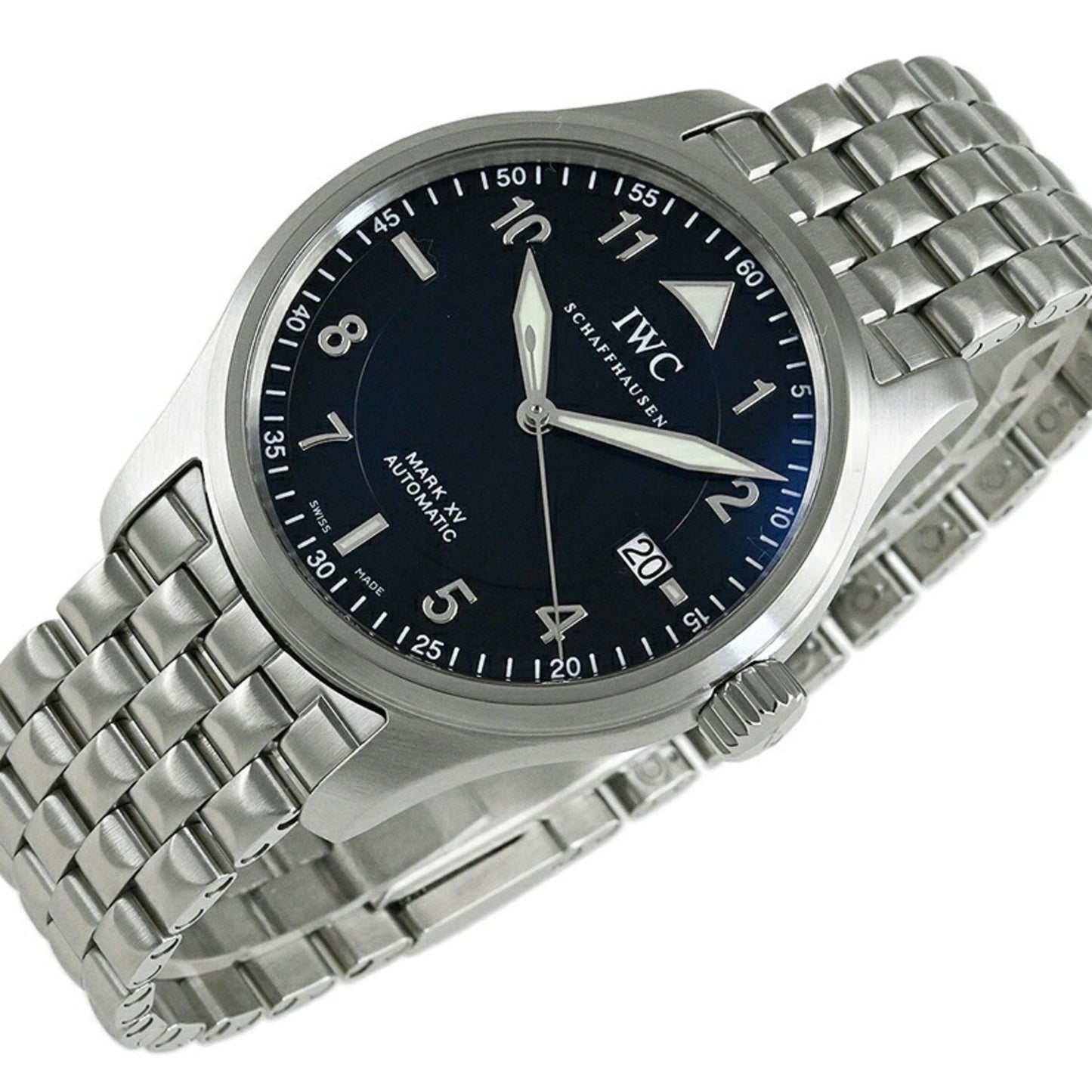 Iwc Schaffhausen Black Steel Watch