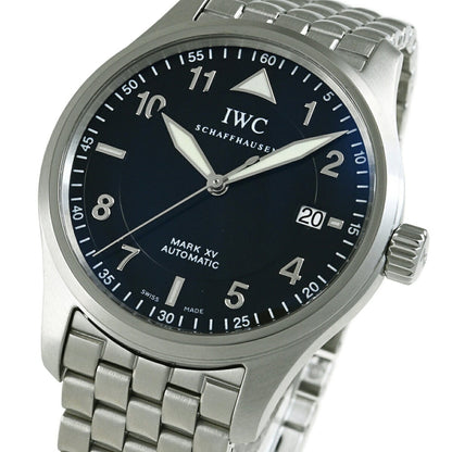 Iwc Schaffhausen Black Steel Watch