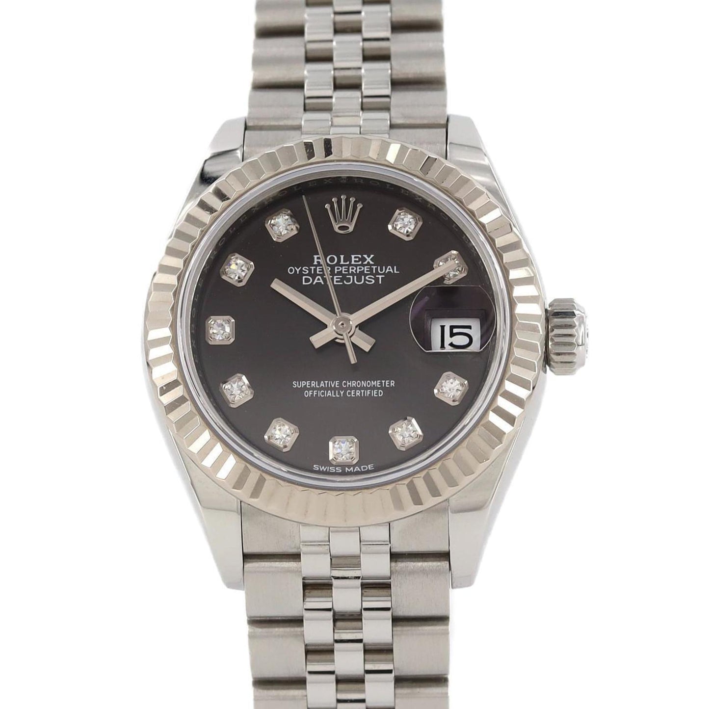 Rolex Black Gold And Steel Lady Datejust