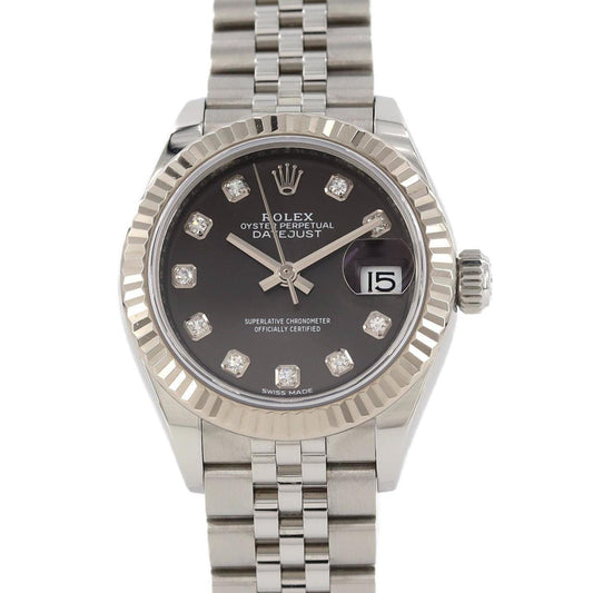 Rolex Black Gold And Steel Lady Datejust
