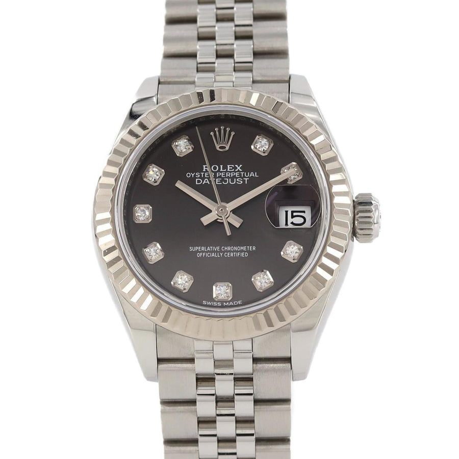 Rolex Black Gold And Steel Lady Datejust