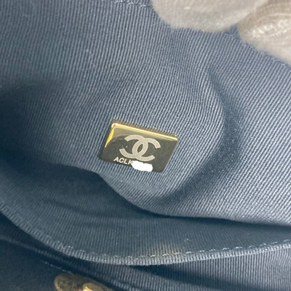 Chanel Black Leather Shopping