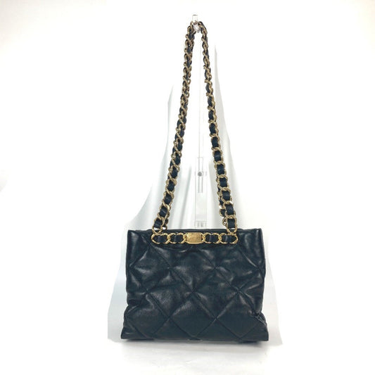 Chanel Black Leather Shopping