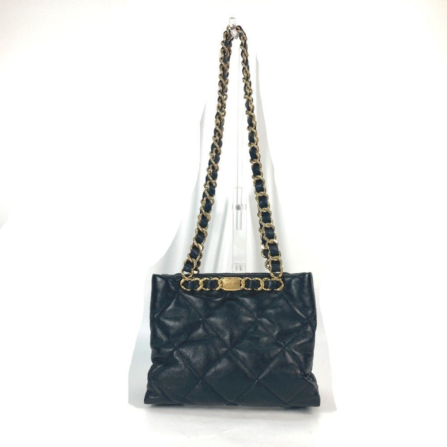 Chanel Black Leather Shopping