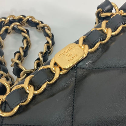 Chanel Black Leather Shopping