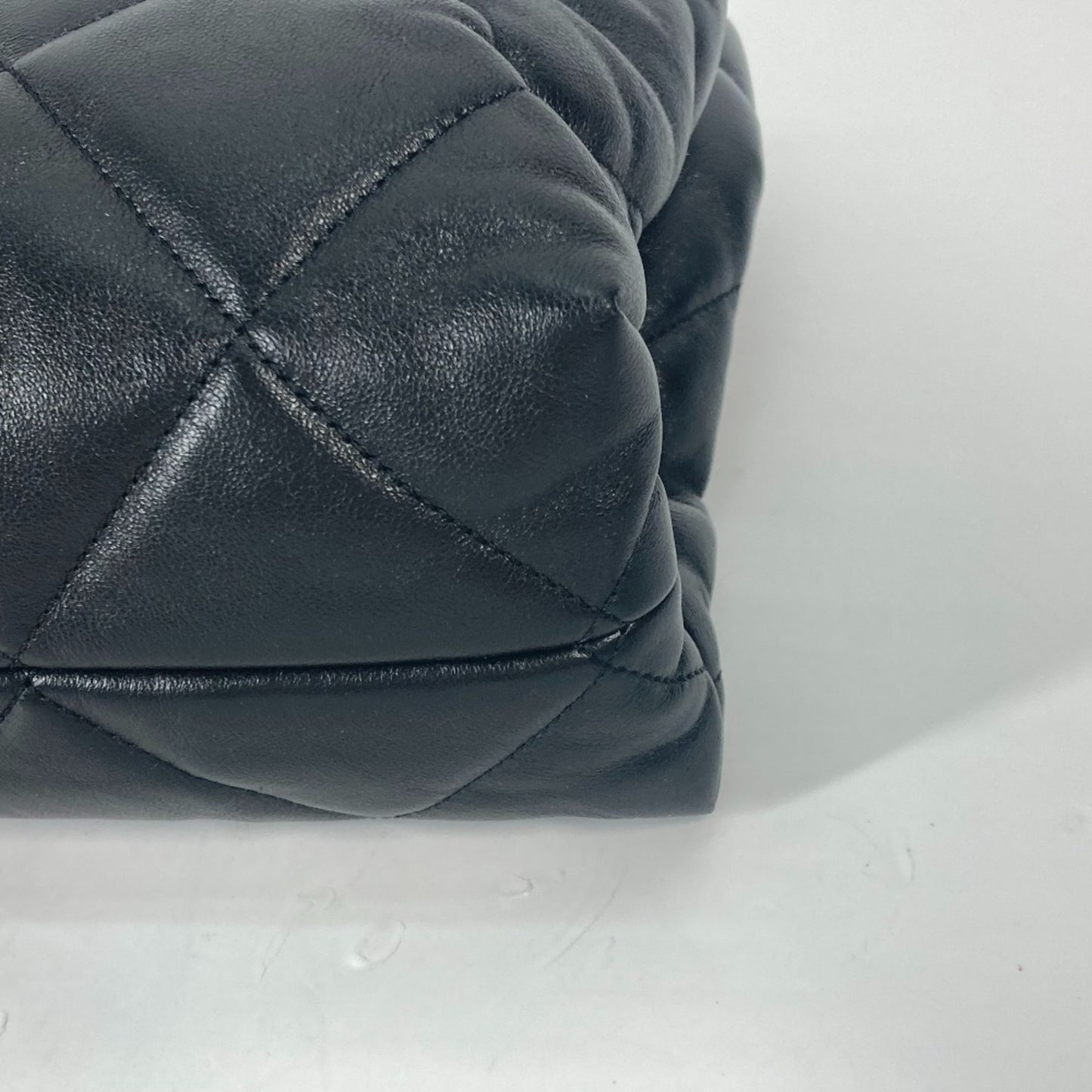 Chanel Black Leather Shopping