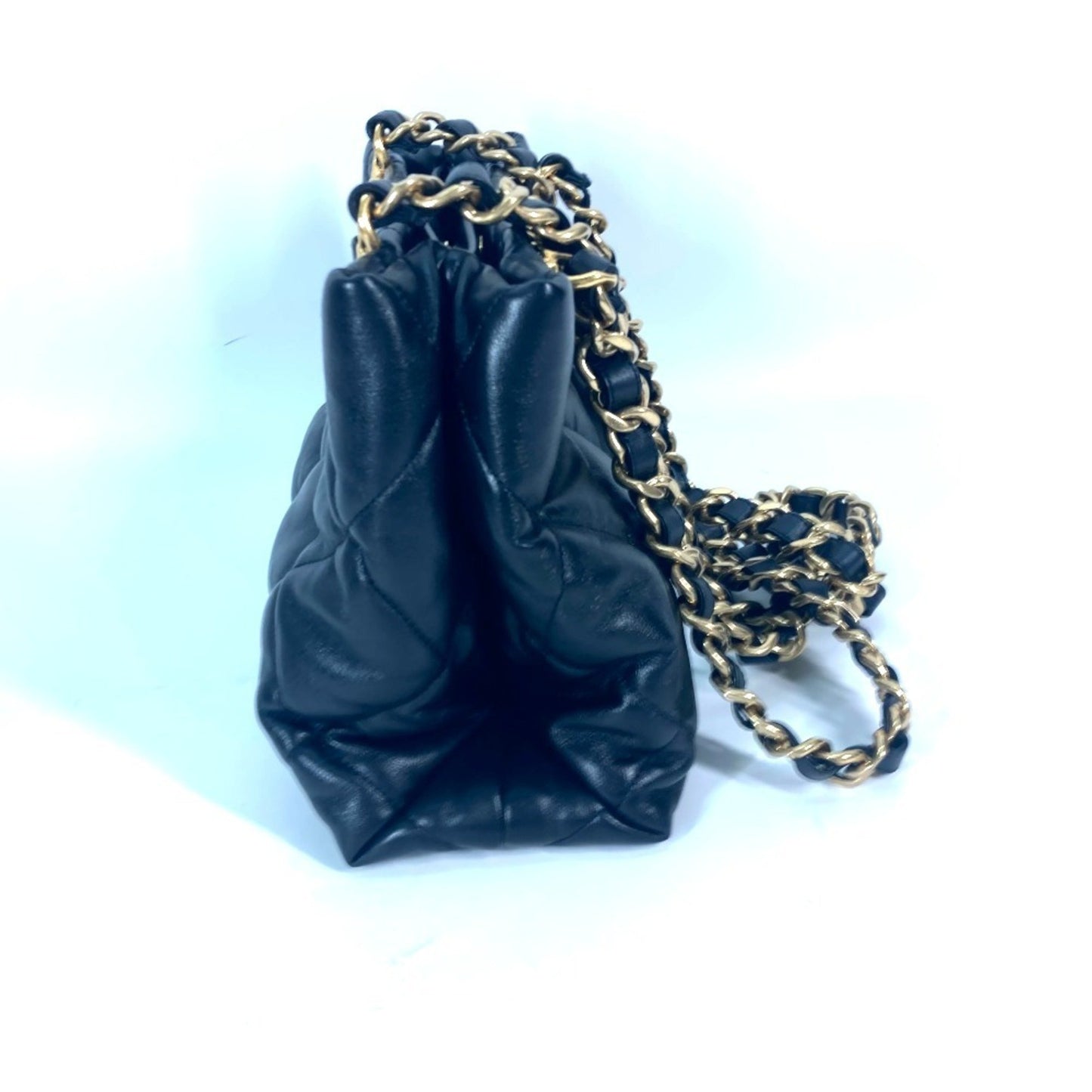 Chanel Black Leather Shopping