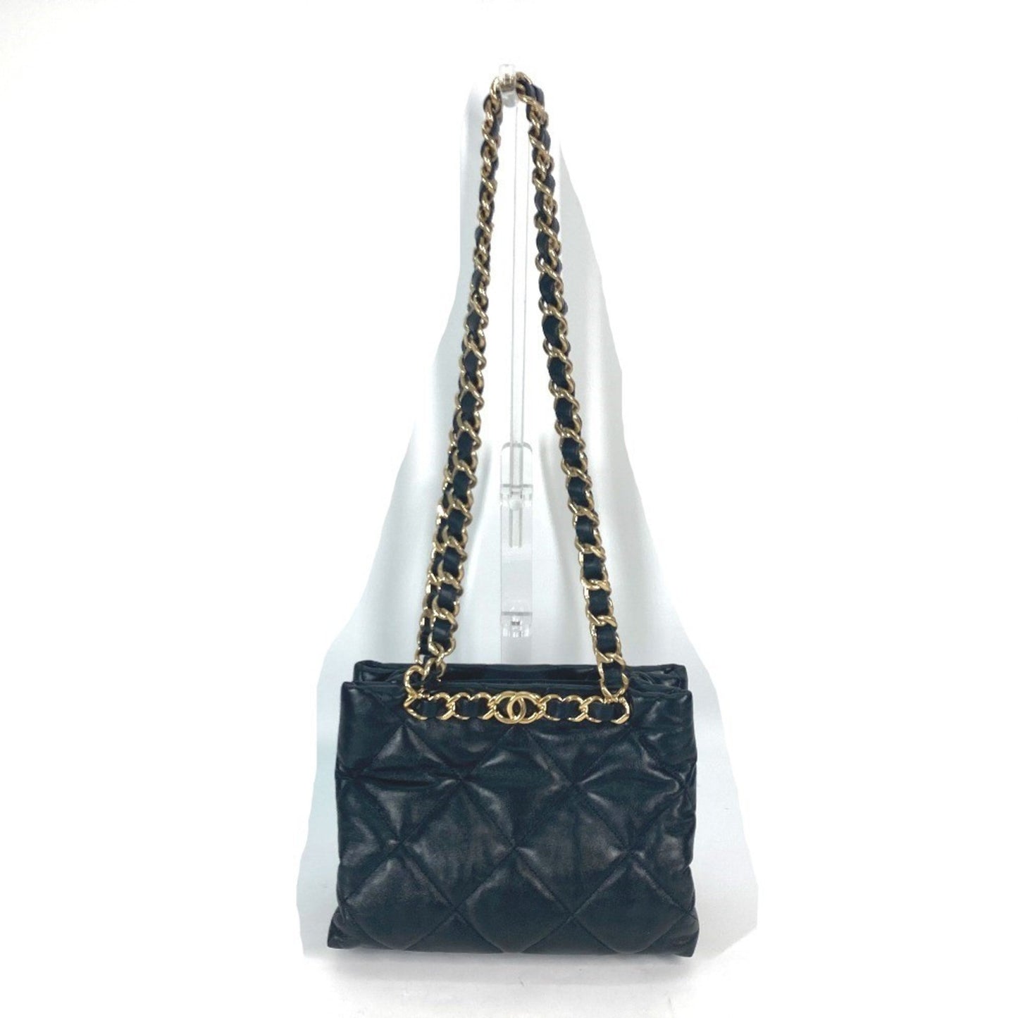 Chanel Black Leather Shopping