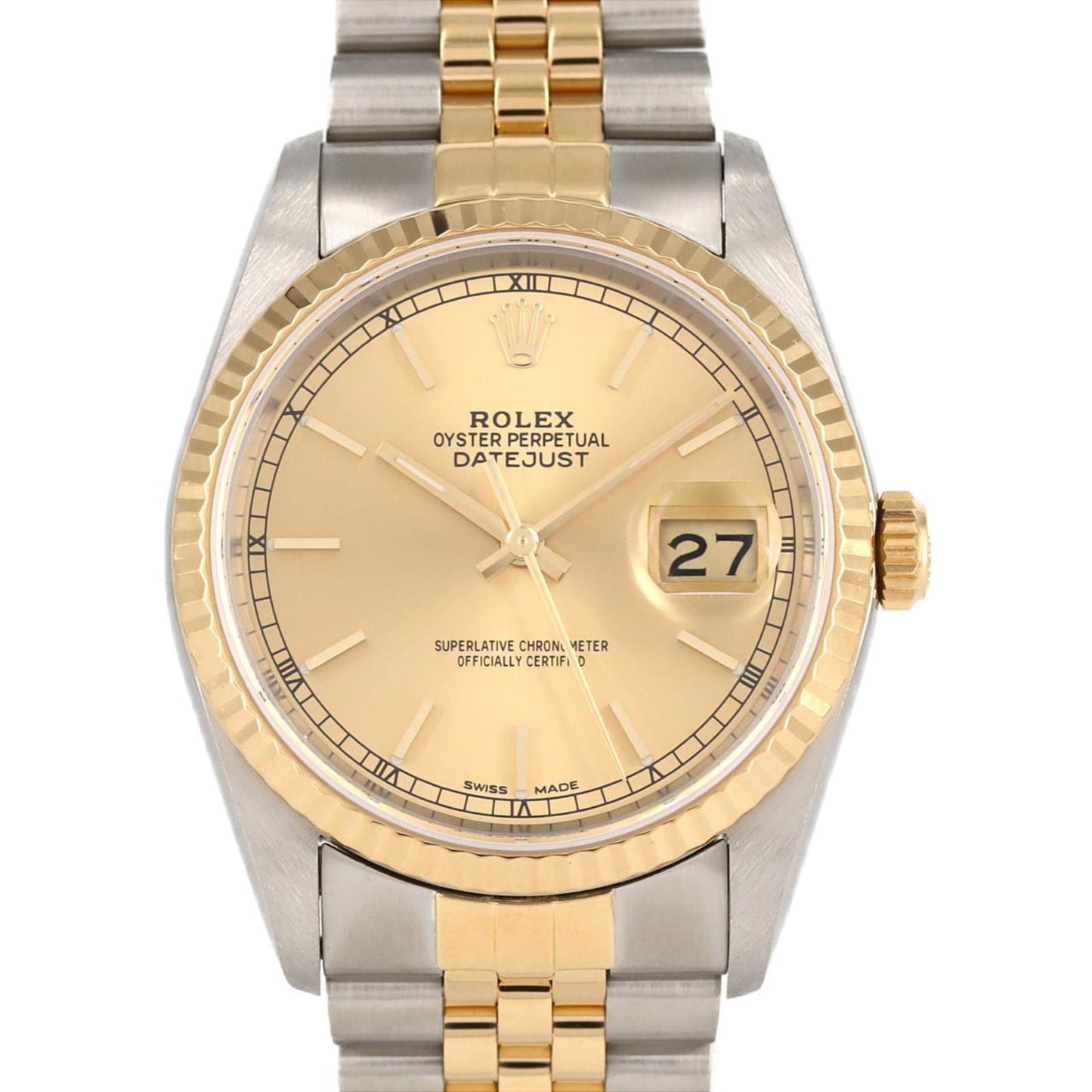 Rolex Gold Gold And Steel Datejust 36mm