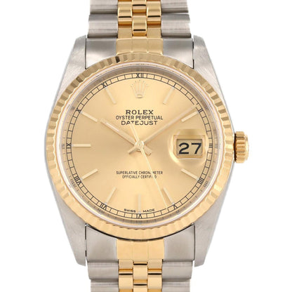 Rolex Gold Gold And Steel Datejust 36mm