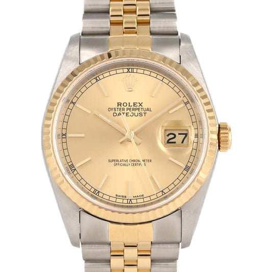 Rolex Gold Gold And Steel Datejust 36mm