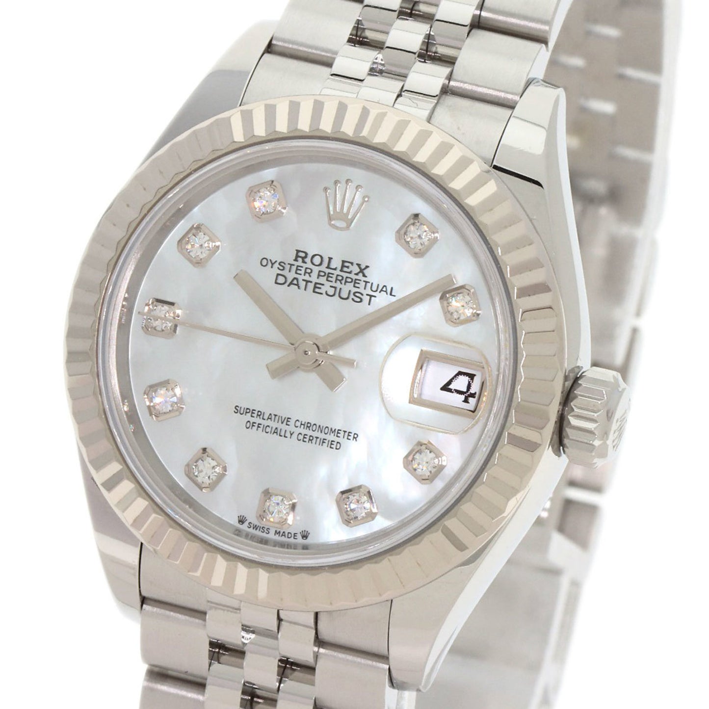 Rolex White Steel Lady Datejust