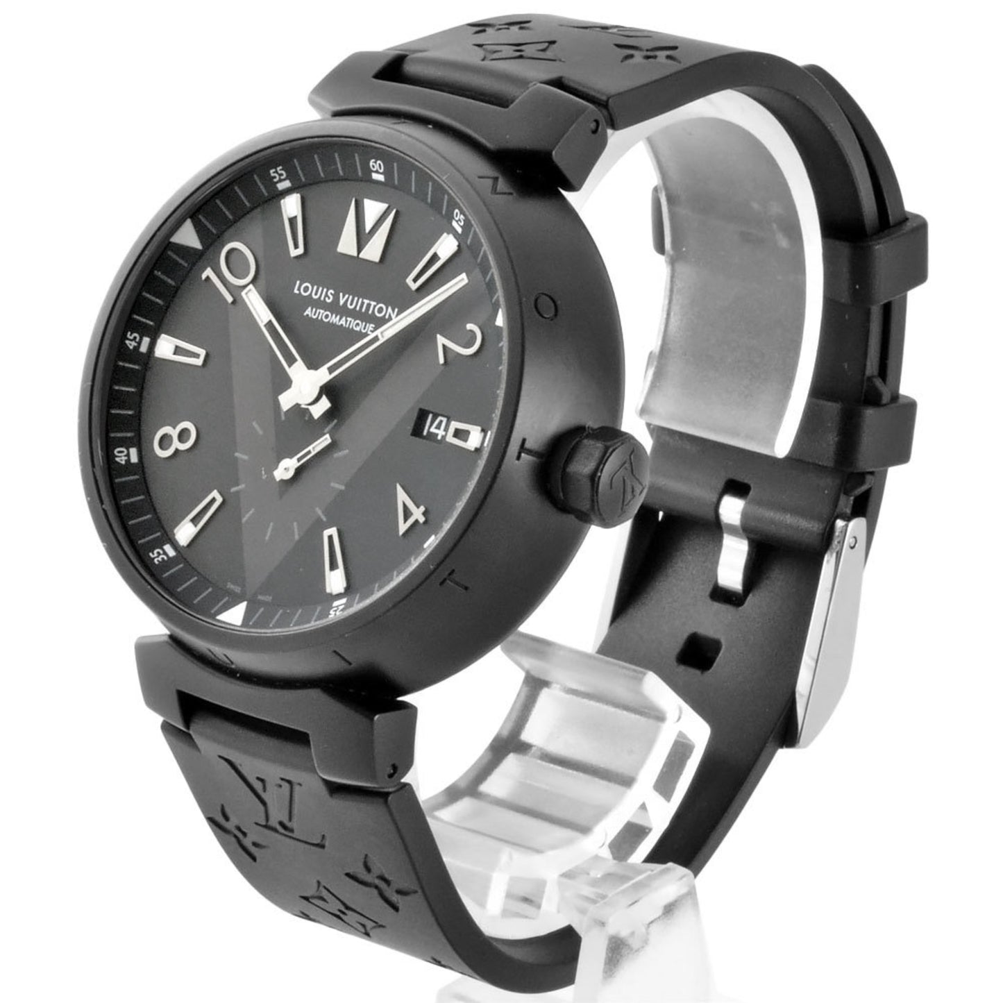 Louis Vuitton Black Steel Tambour
