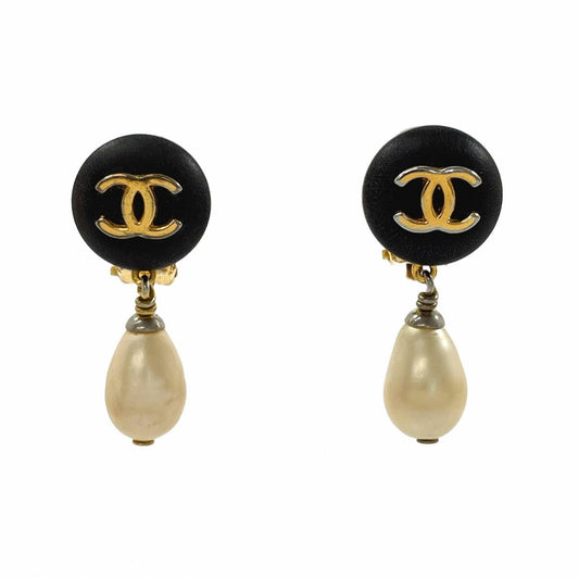 Chanel Black Gold Plated Coco Mark
