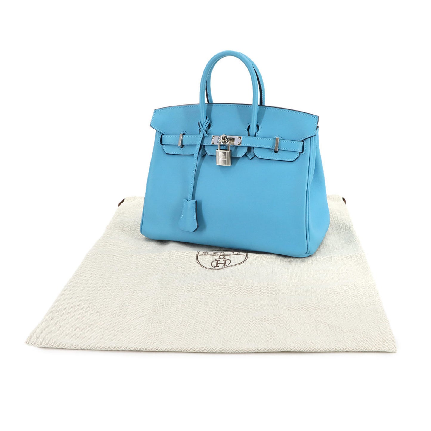 Hermès Blue Leather Birkin 25