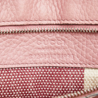 Gucci Pink Leather Bamboo Daily