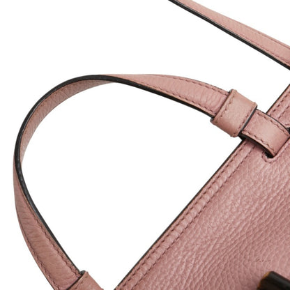 Gucci Pink Leather Bamboo Daily
