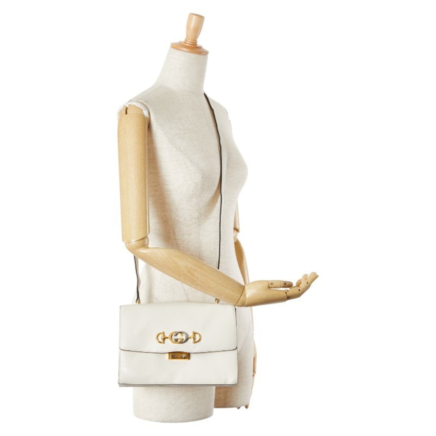Gucci White Leather Zumi