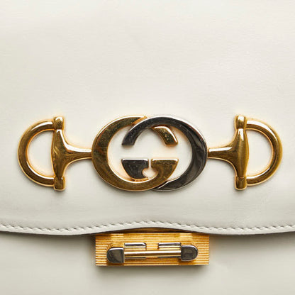 Gucci White Leather Zumi