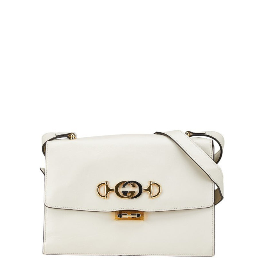 Gucci White Leather Zumi