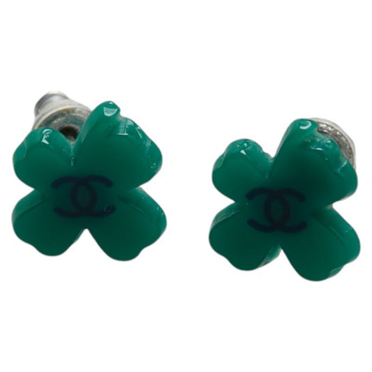 Chanel Green Plastic Clover