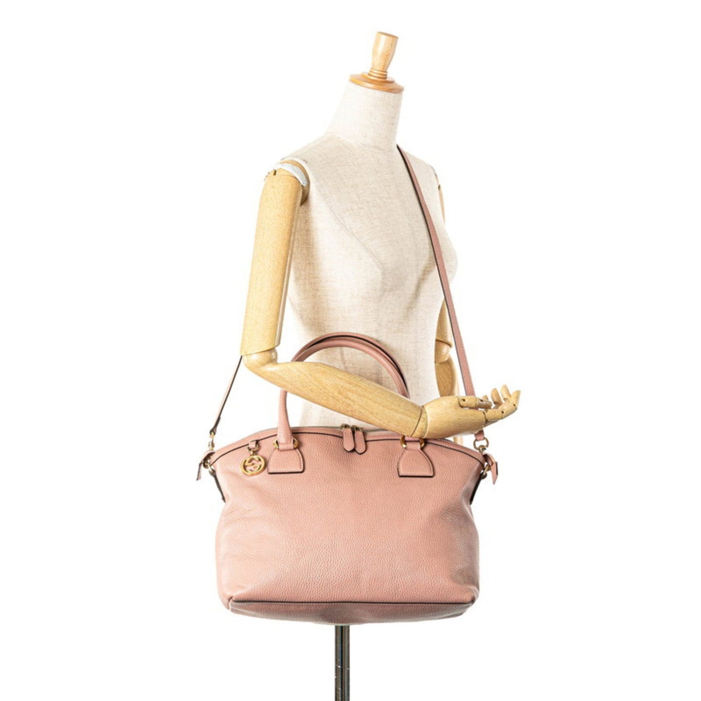 Gucci Pink Leather Interlocking G